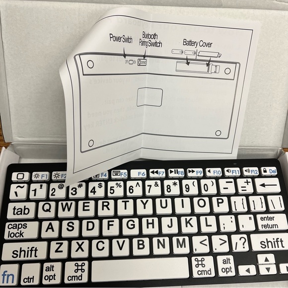 HXMJ-Large Print Bluetooth Mini Keyboard Compatible with Apple Products - Picture 9 of 12